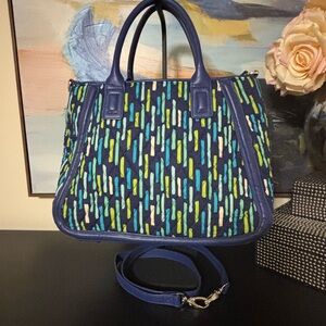 Vera Bradley Blue and Green Satchel